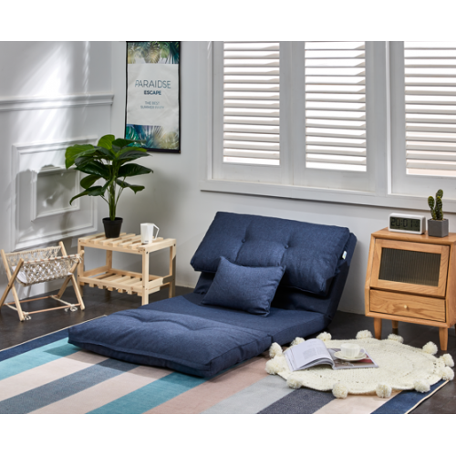 Urbana Japanese Futon Lounge 1-Seater Sofa Bed, 90cm, Blue