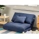 Urbana Japanese Futon Lounge 1-Seater Sofa Bed, 90cm, Blue