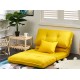 Urbana Japanese Futon Lounge 1-Seater Sofa Bed, 90cm, Yellow